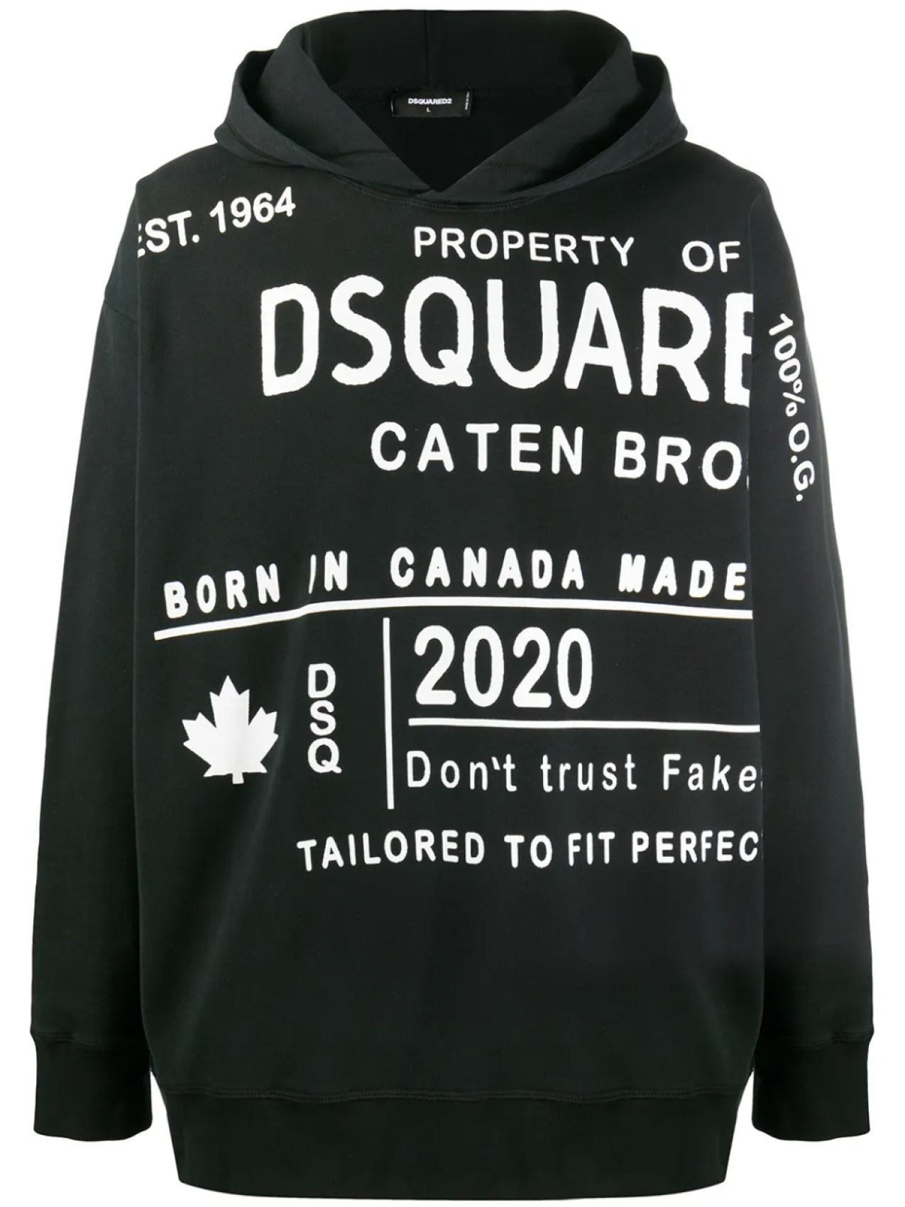 

DSQUARED2 толстовка с капюшоном и принтом, черный