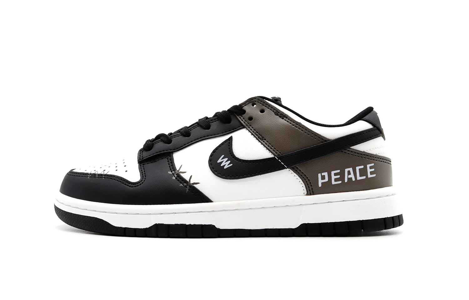 

Кроссовки Nike Dunk Skateboarding Shoes Women's Low-top Black/white/brown, черный