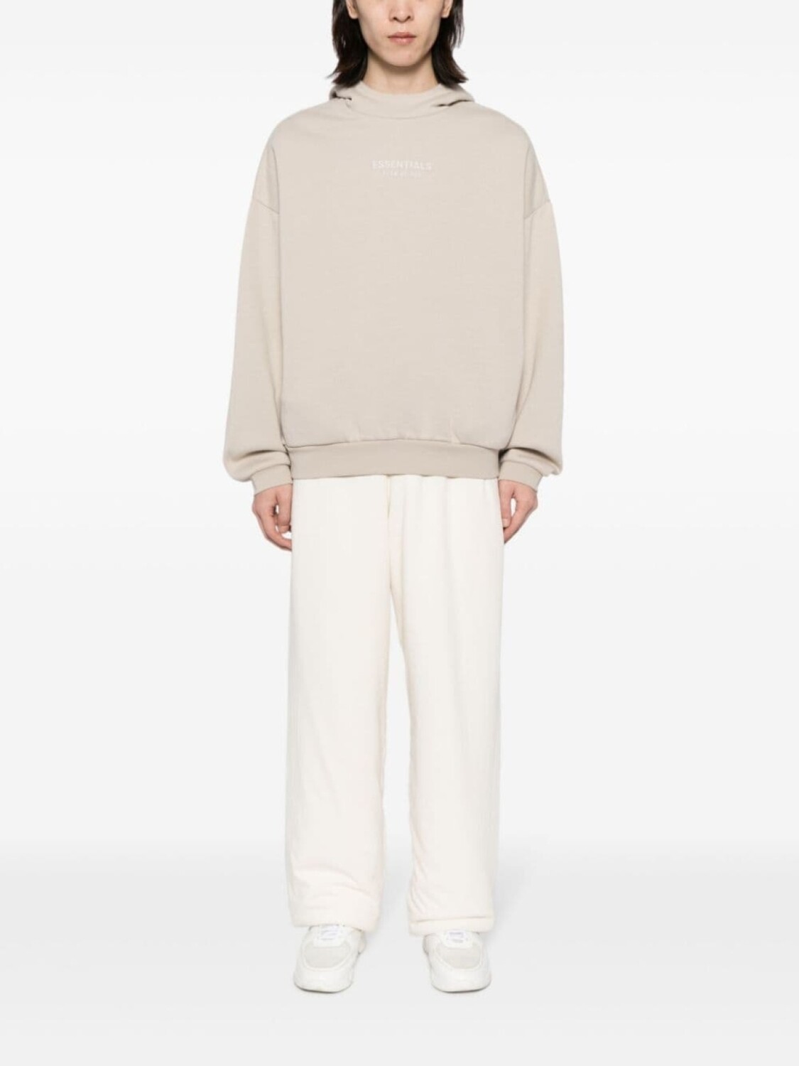 

FEAR OF GOD ESSENTIALS худи с приспущенными плечами и логотипом, серый
