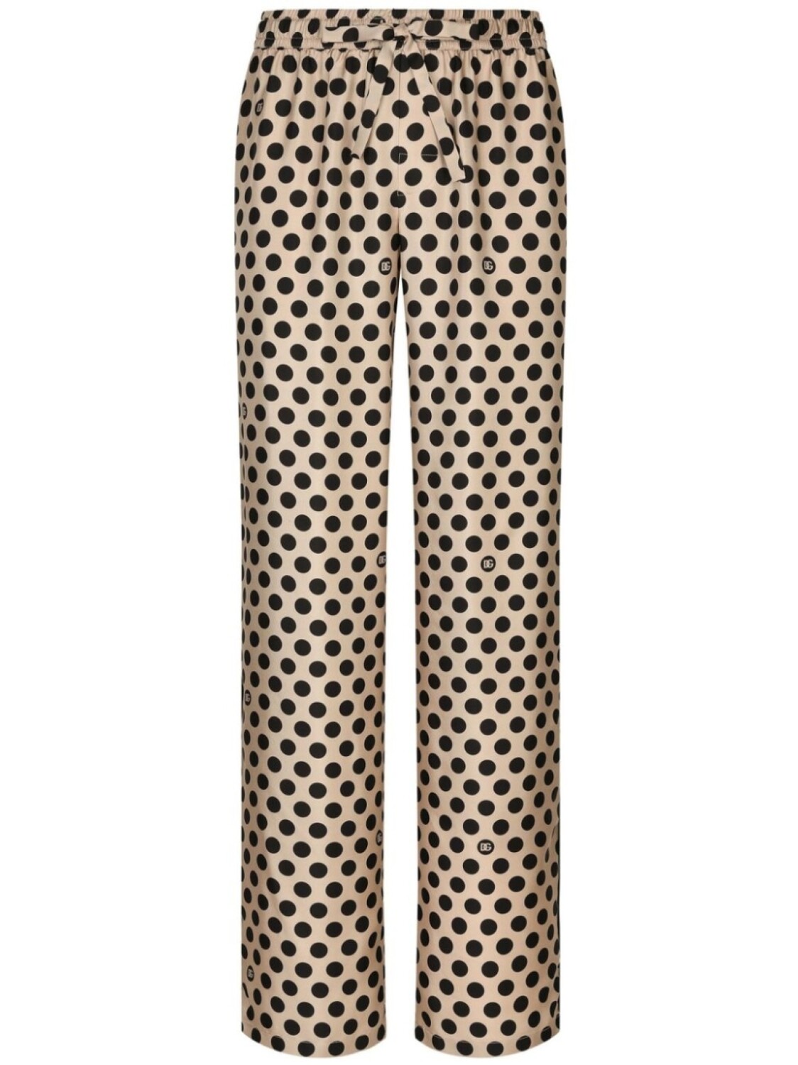 

Dolce & Gabbana шелковые брюки в горох, коричневый