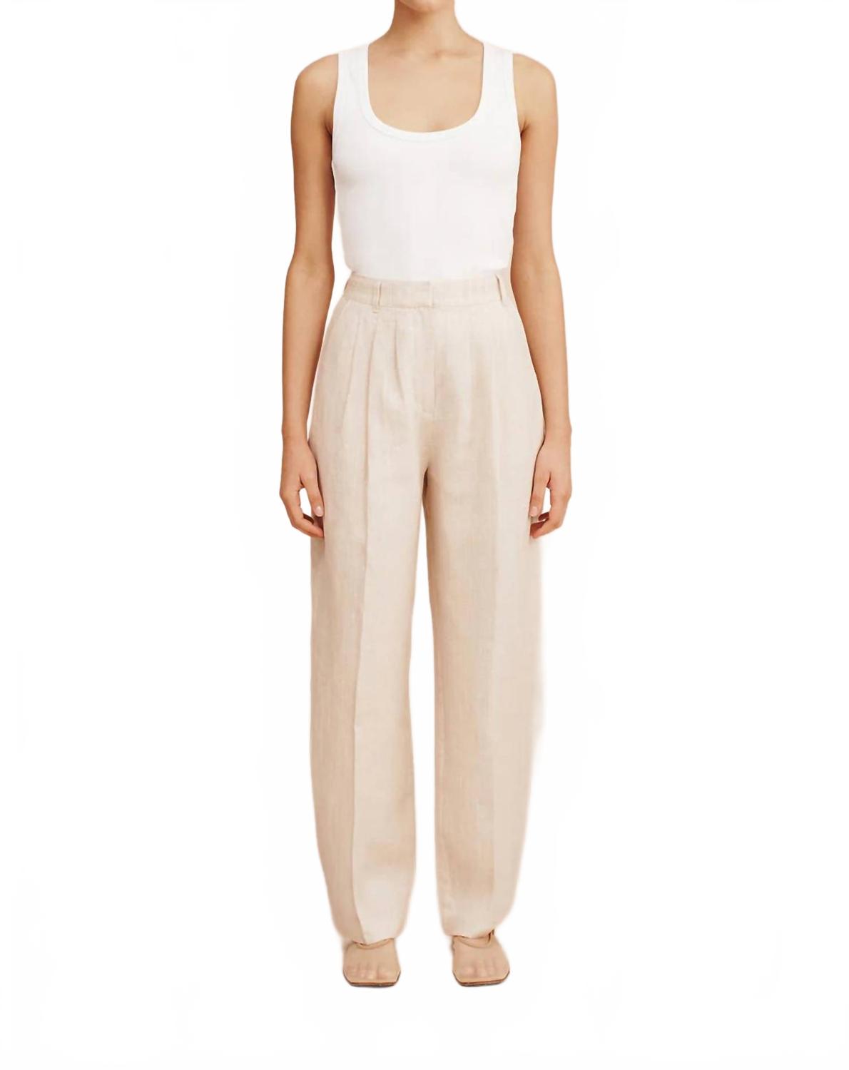 

Люсиль Полосатые брюки бежевые POSSE