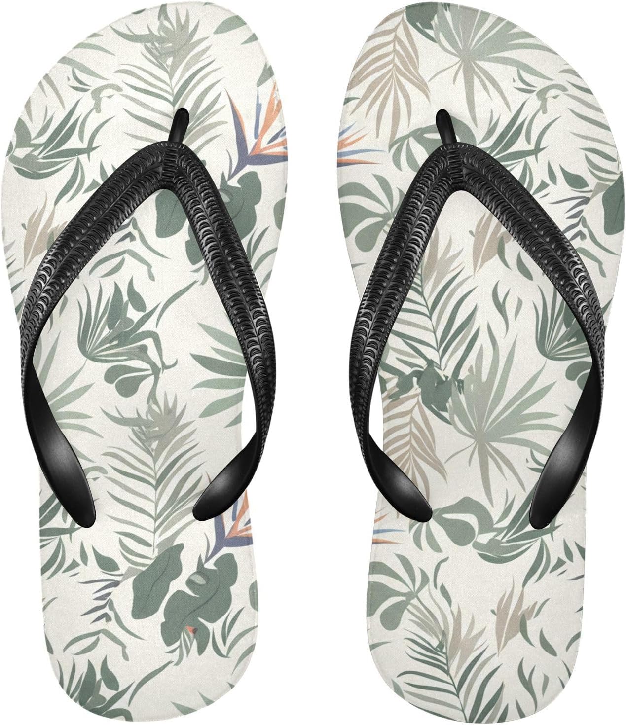 

Вьетнамки с листьями пальмы Стрелитция, бежевые пляжные шлепанцы, резиновые нескользящие летние тапочки, обувь для женщин и мужчин для прогулок Sinestour