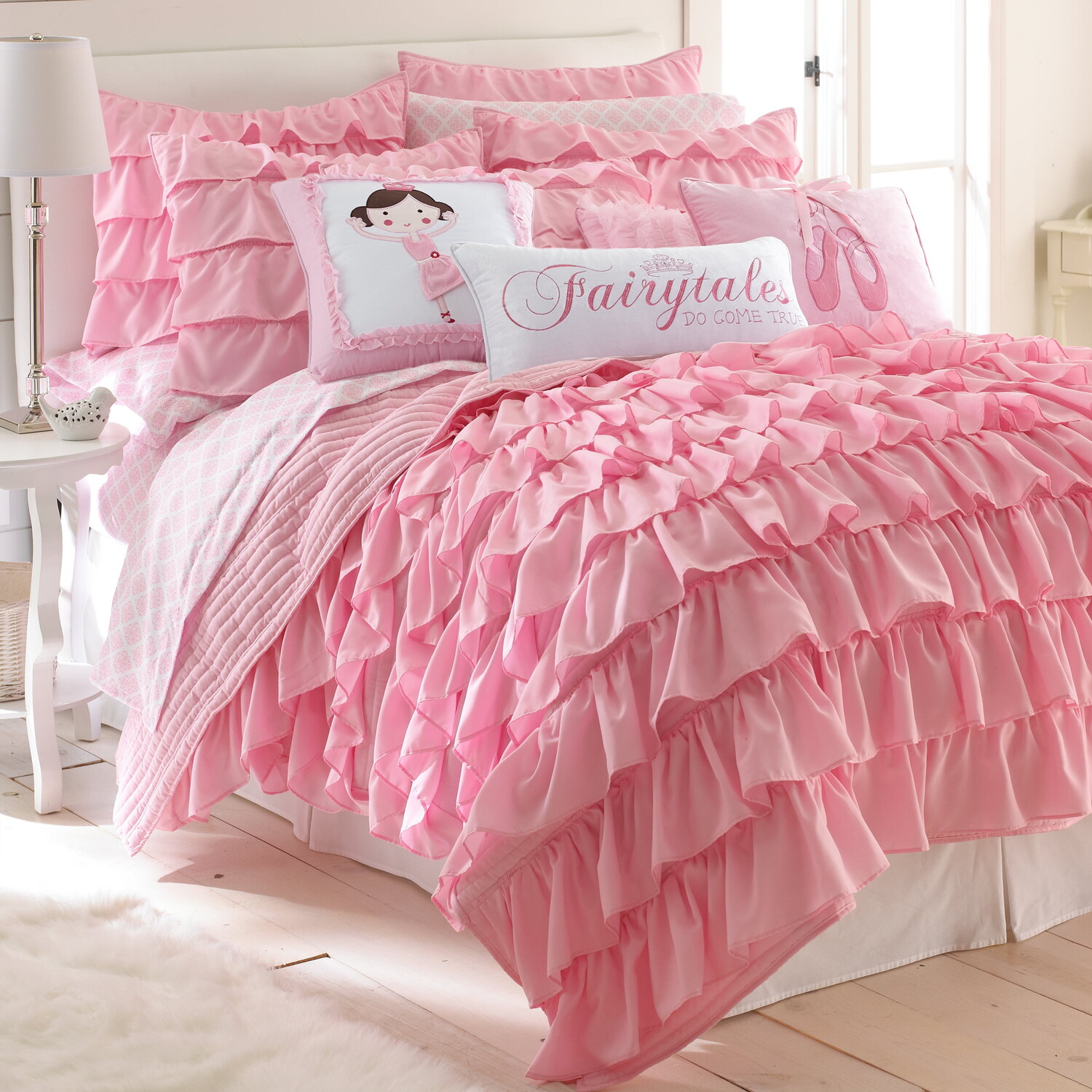 

Комплект одеяло и подушки Levtex Home Bella, розовый