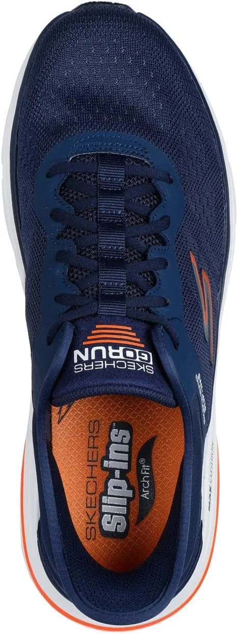 Кроссовки Skechers Men's Max Cushioning Arch Fit 2.0 Antilles, Navy And Orange Textile Synthetic — фото 3