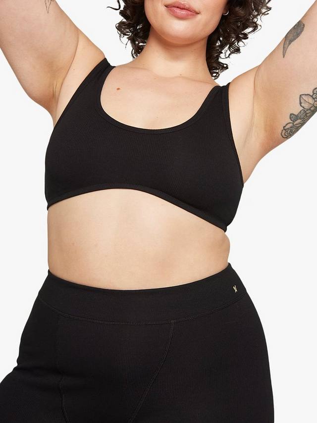 

Бюстгальтер-бралетт с асимметричным вырезом из органического хлопка Nudea, Black