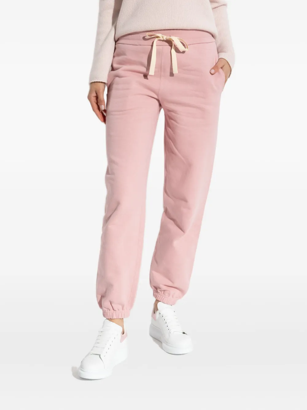 Спортивные брюки с кулиской и манжетами JIL SANDER, розовый — фото 3