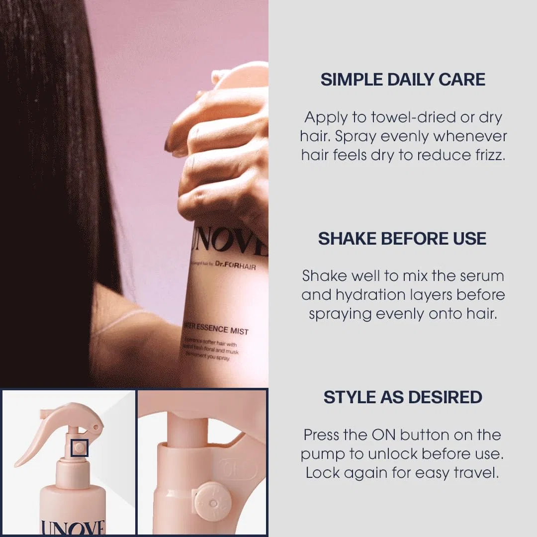 Увлажняющий спрей-эссенция для волос «Water Essence Mist» от UNOVE Unove — фото 4