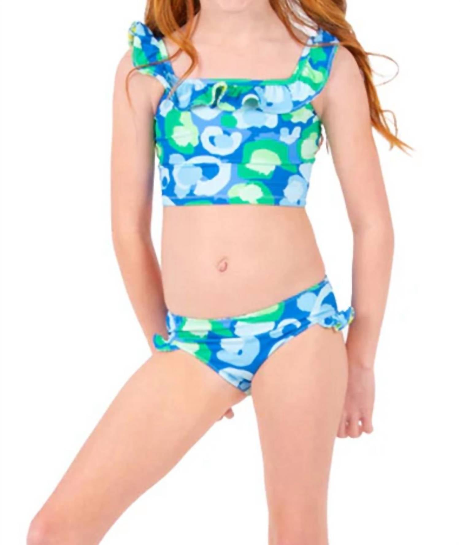 

Детский купальник Lil Lola Set в цвете Cheetah Deco Palm Emily McCarthy