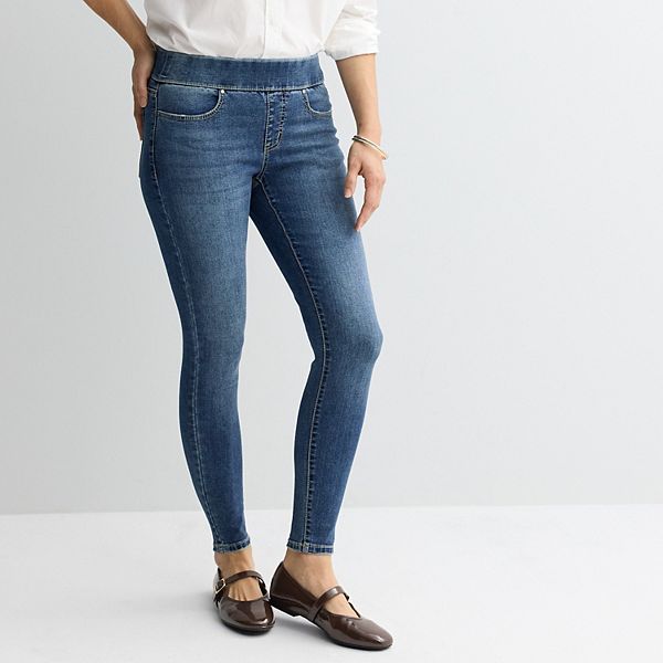 

Женские джинсы скинни с эффектом контроля живота Apt. 9, Medium Wash Plain