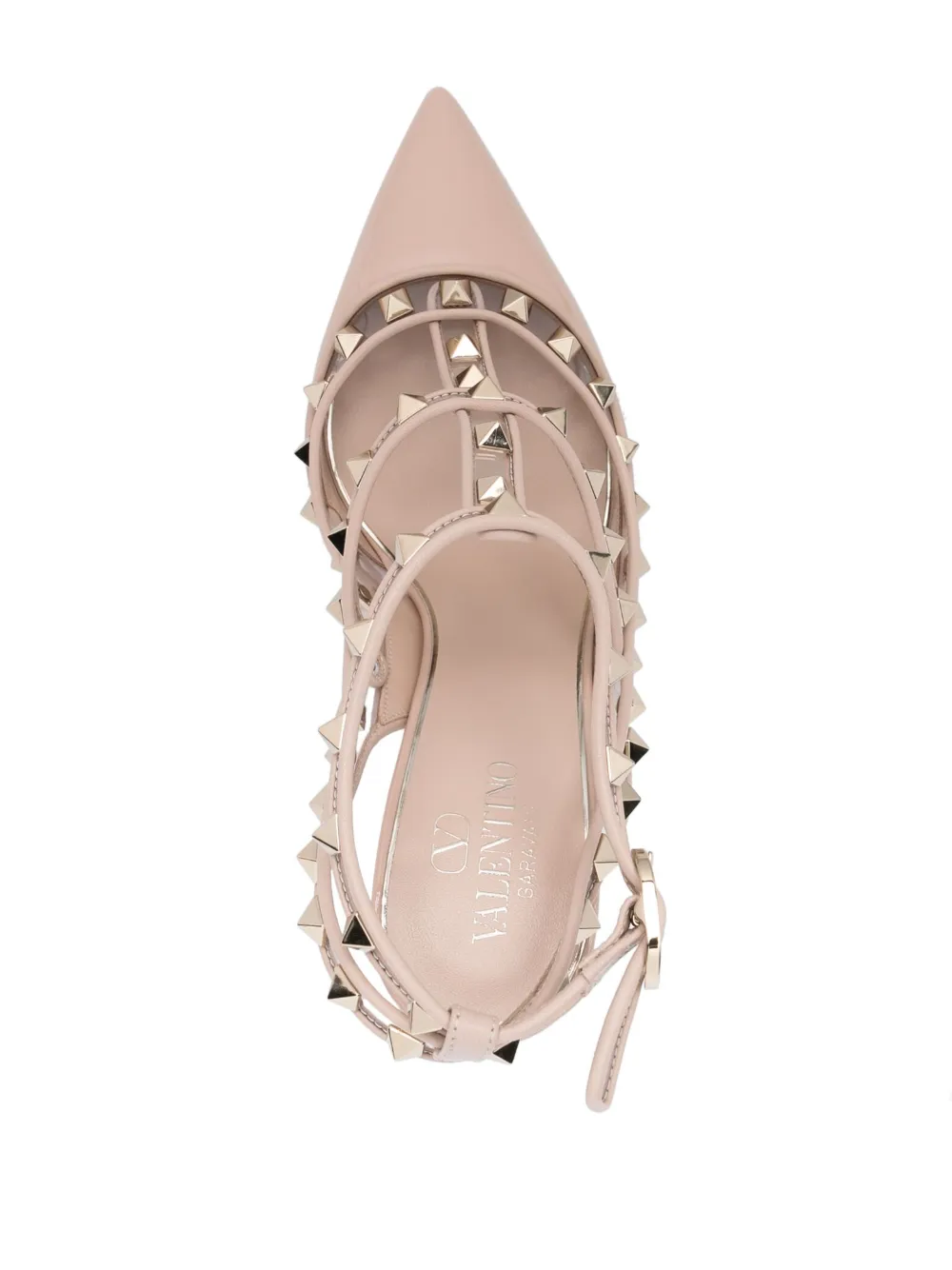 Туфли Rockstud 110 с заостренным носком VALENTINO GARAVANI, розовый — фото 4