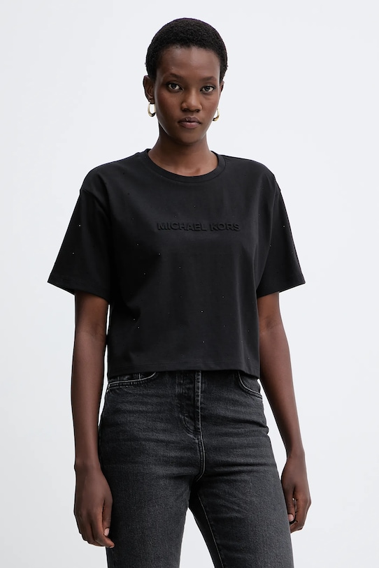 

Хлопковая футболка Michael Michael Kors, черный