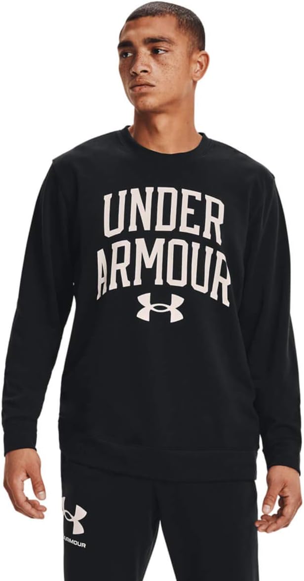 

Толстовка Under Armour mens Rival Terry Crew Neck T-shirt, Black (001)/Onyx White