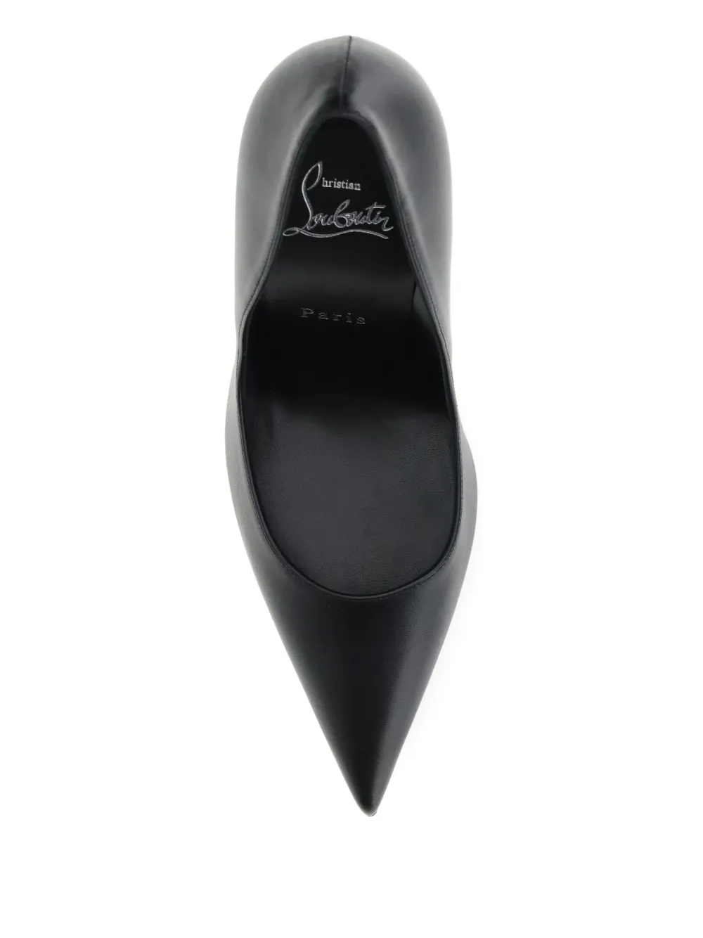Туфли Miss Z из кожи с острым носком 100 мм Christian Louboutin, черный — фото 3