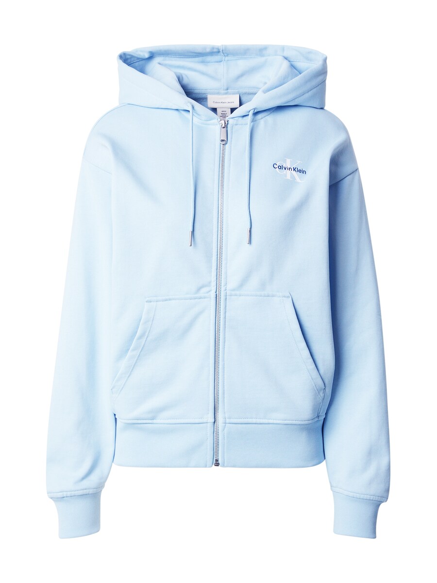 

Толстовка с капюшоном на молнии Calvin Klein Jeans, синий/светло-синий