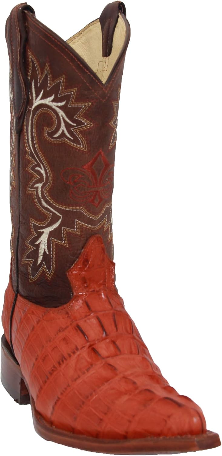 

Западные магазины Роскошные мужские кожаные ковбойские сапоги с тиснением под крокодила и аллигатора, зауженный носок The Western Shops, Shedron