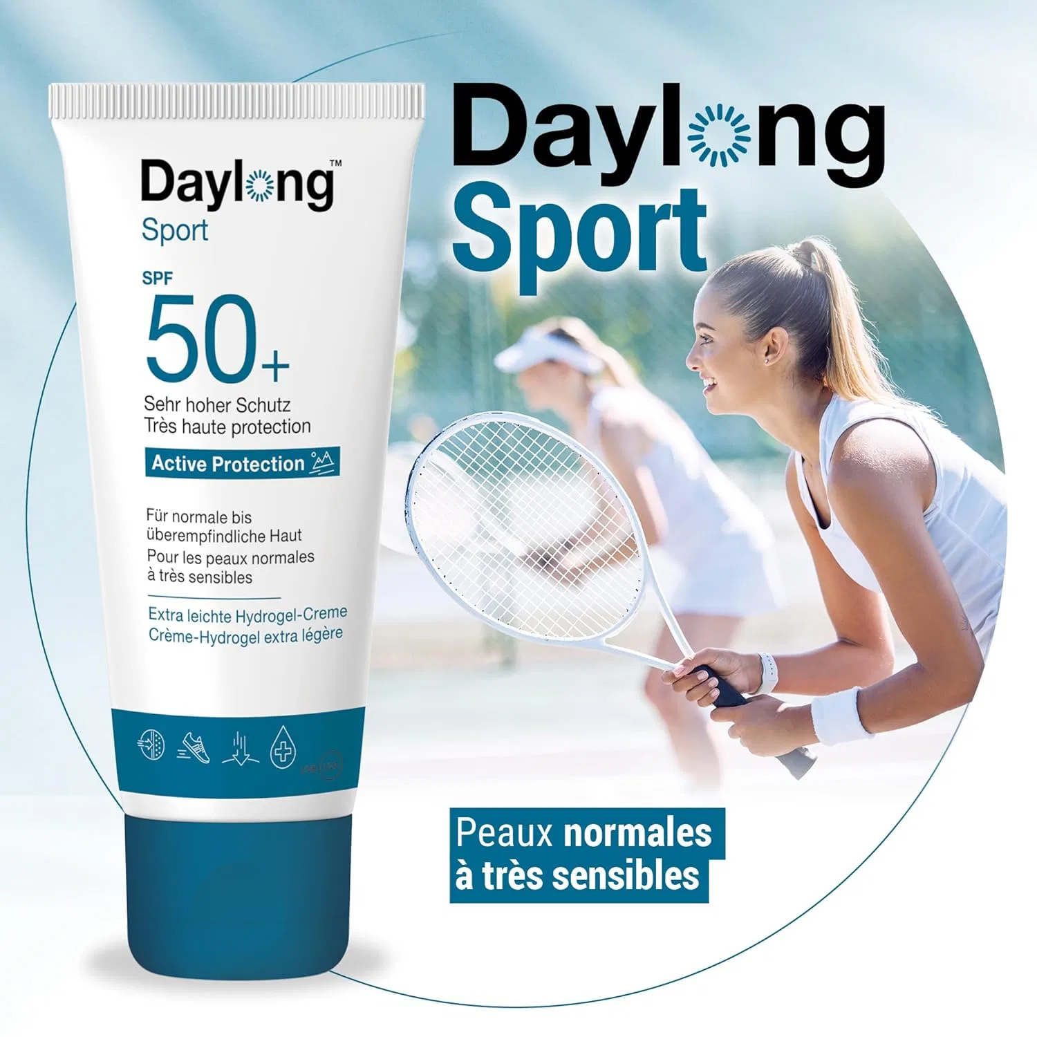 Солнцезащитный гидрогелевый крем для лица и тела SPF50+ «Sport Active» от Daylong Daylong — фото 4