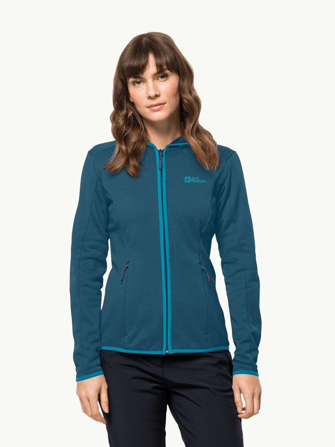 

Куртка Jack Wolfskin BAISELBERG HOODED FZ W, синий