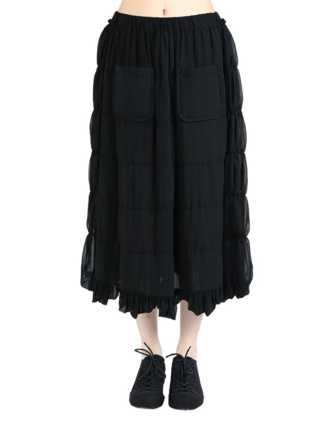 

Многоярусная юбка миди Comme des Garçons TAO, черный