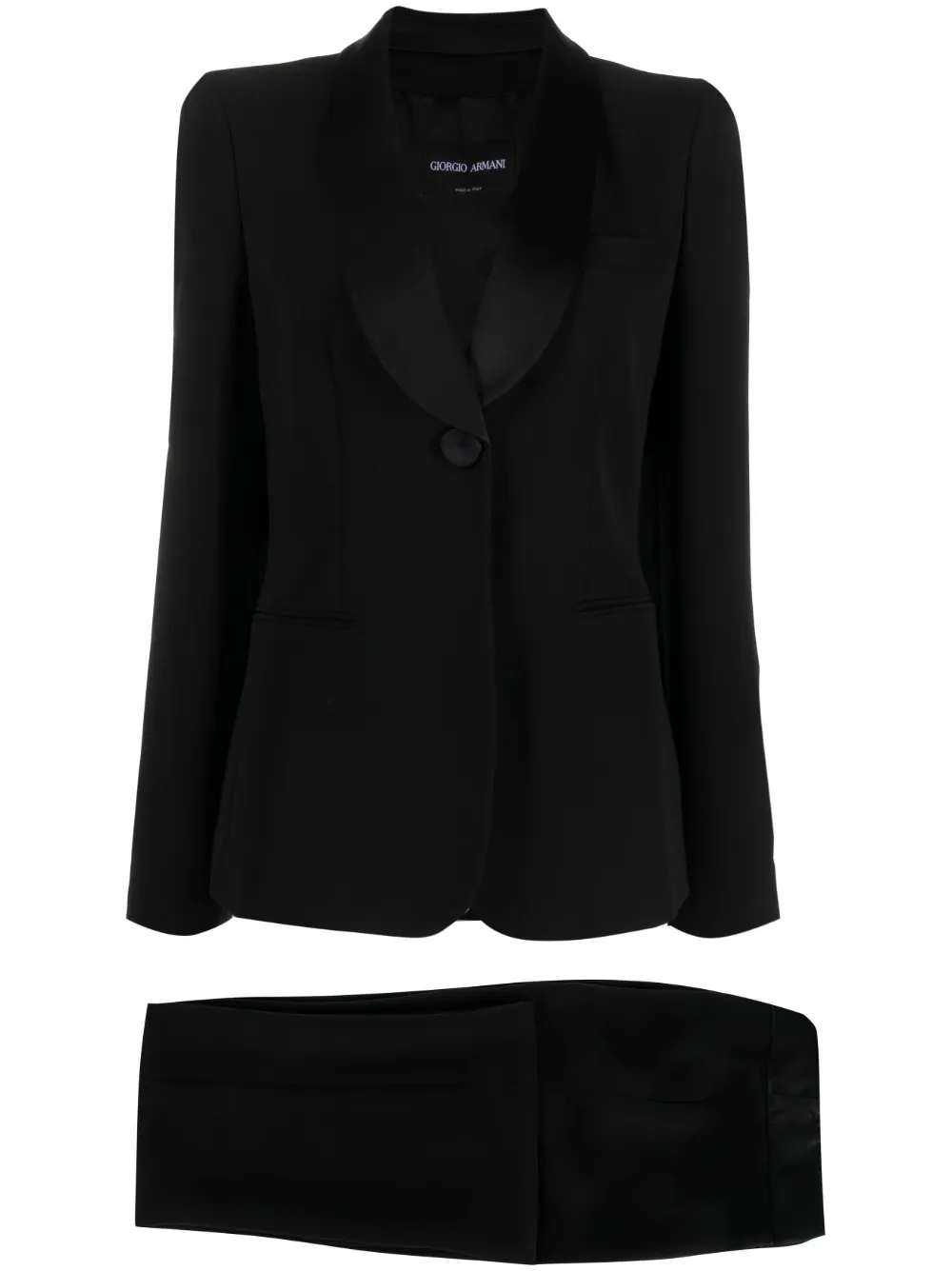 

Костюм с однобортным пиджаком GIORGIO ARMANI, черный