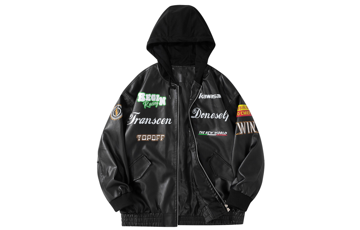 

Куртка унисекс черный Kawasaki