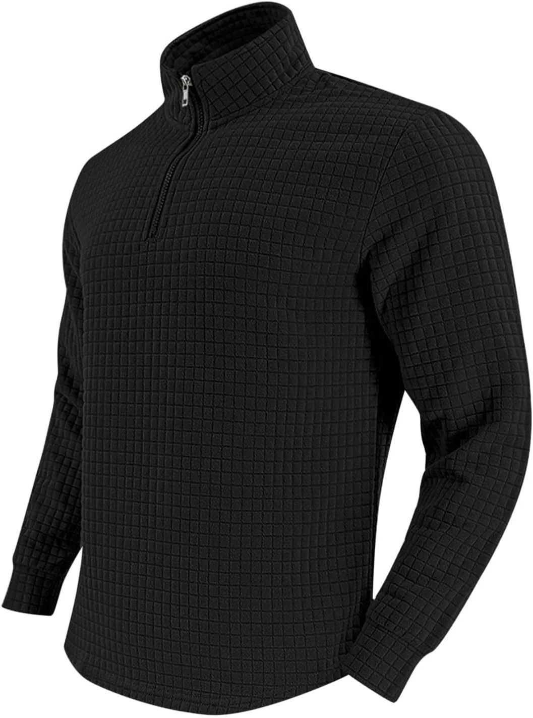 

Мужская футболка-поло с воротником-стойкой и длинными рукавами