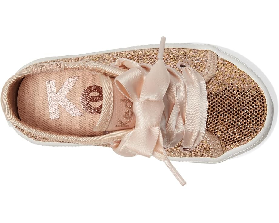 Кроссовки Keds Kids Kickstart Jr. Celebrations, цвет Rose Gold Sparkle — фото 2