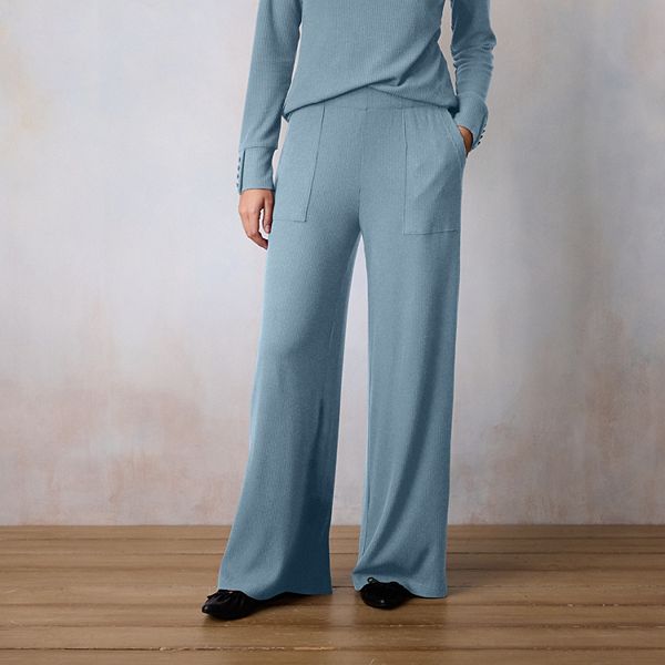 

Женские супервысокие уютные брюки с широкими штанинами Lc Lauren Conrad, Light Sailboat Heather