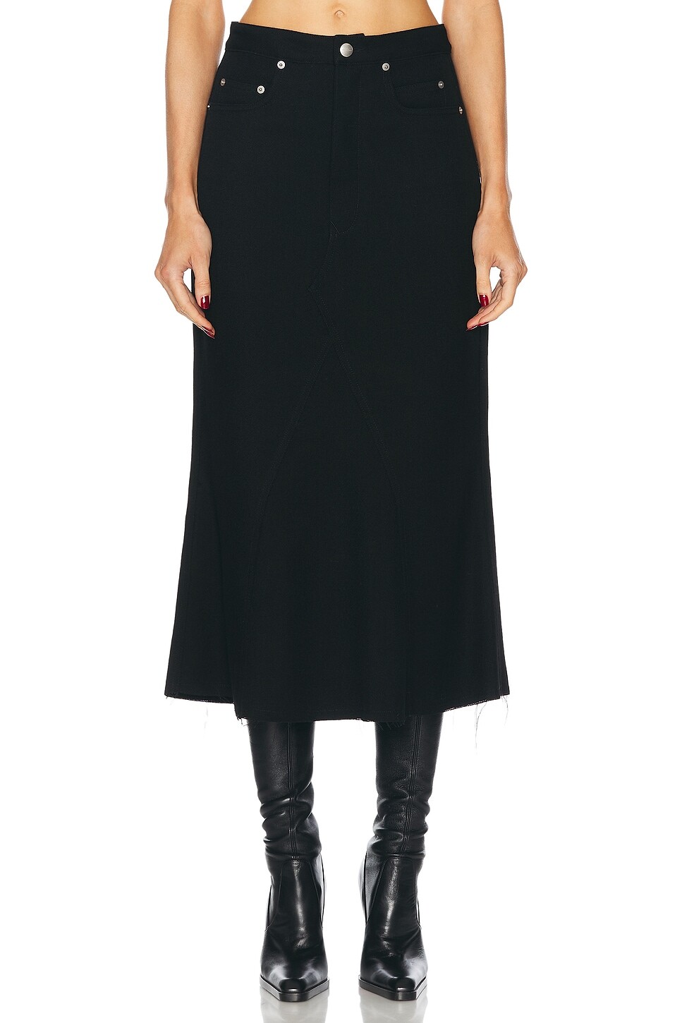 

Длинная юбка Rick Owens, черный