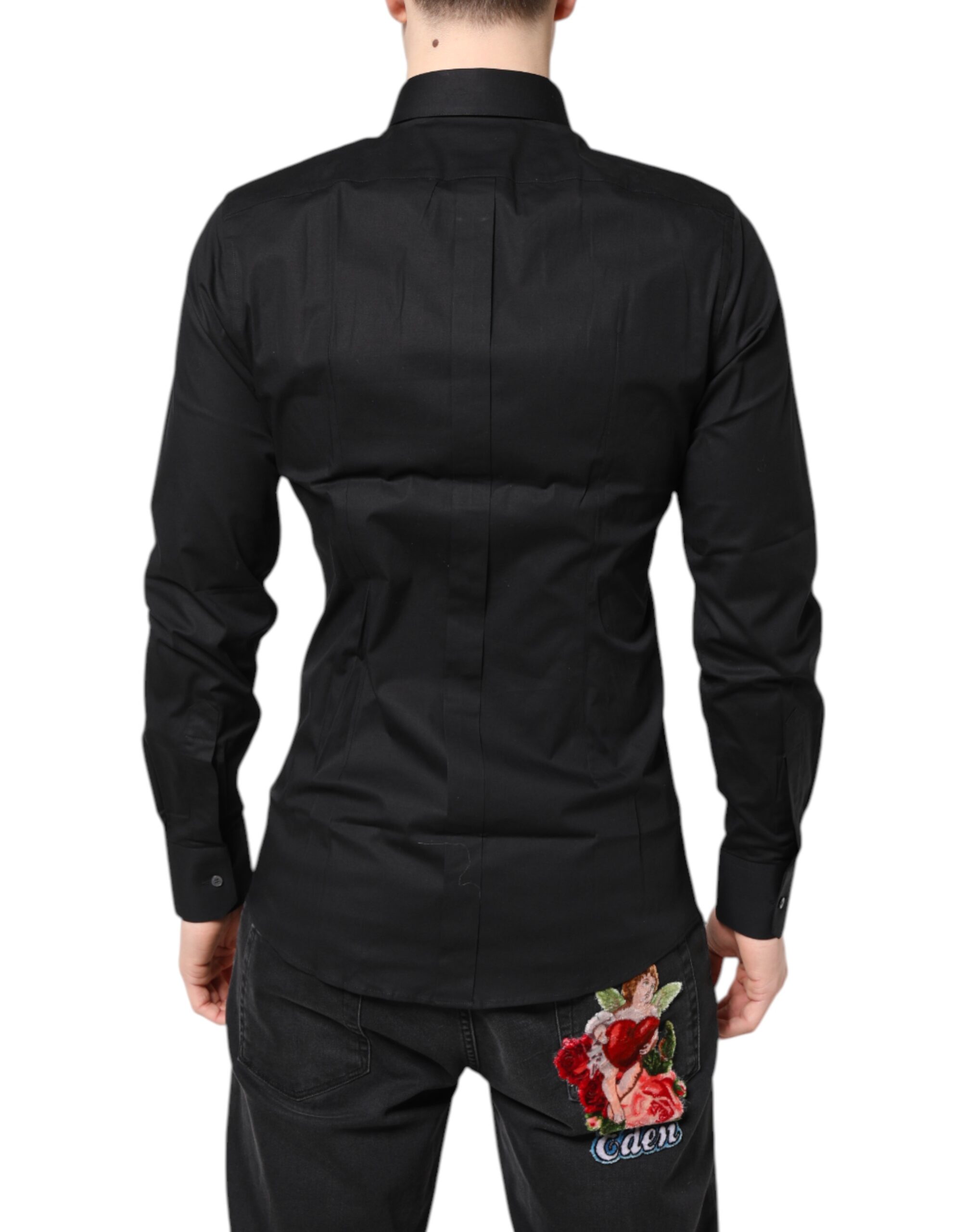 Рубашка из хлопка с длинными рукавами Black GOLD Dolce & Gabbana — фото 3