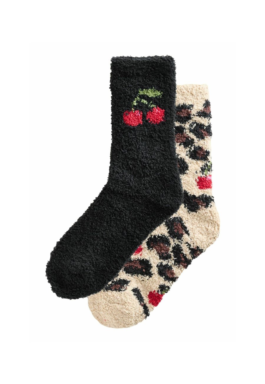 

Носки Next COSY 2 PACK, Leopard Cherries/Black