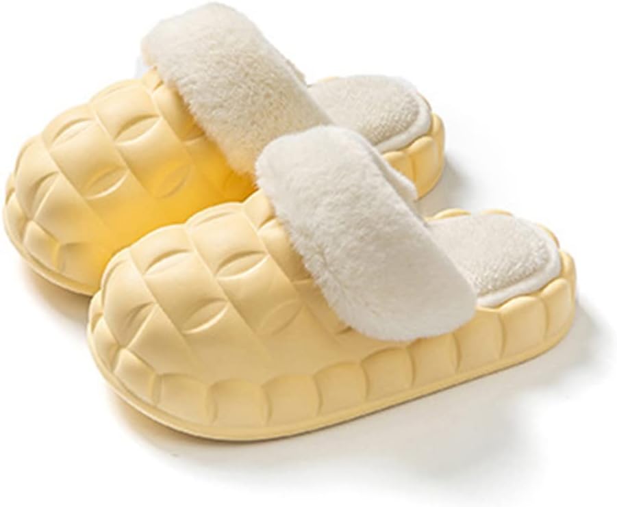 

Мягкие тапочки для женщин и мужчин, тапочки с уютной подкладкой, домашние EVA тапочки для зимнего подарка Wasjmcss, желтый