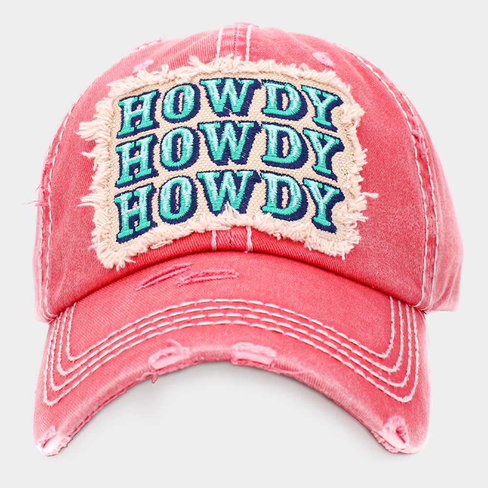

Винтажная бейсболка с надписью "HOWDY" FASHNZFAB, розовый