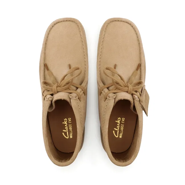 Мужские коричневые повседневные ботинки Wallabee Evo от Clarks — фото 3