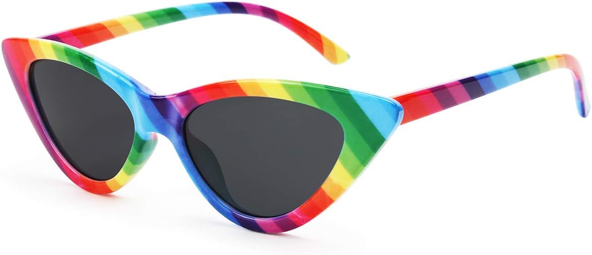 

Солнцезащитные очки Livho «Кошачий глаз» для женщин, модные поляризованные солнцезащитные очки для женщин, ретро-солнцезащитные очки 2025 года, очки с защитой от УФ-излучения, Rainbow