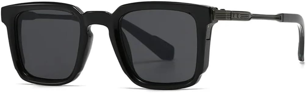 

Классические винтажные солнцезащитные очки для женщин и мужчин, мужские солнцезащитные очки в стиле панк, популярные, роскошные, дизайнерские, в стиле стимпанк, очки для вождения, УФ-защита SZVVBKK, Black Gun Leg