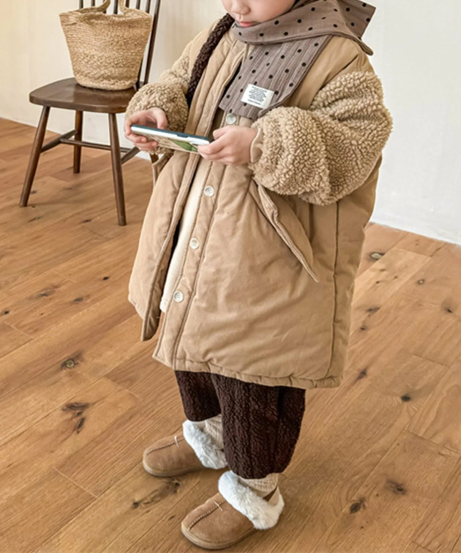 Утепленная куртка Boa с функцией переключения Aimoha Kids, beige