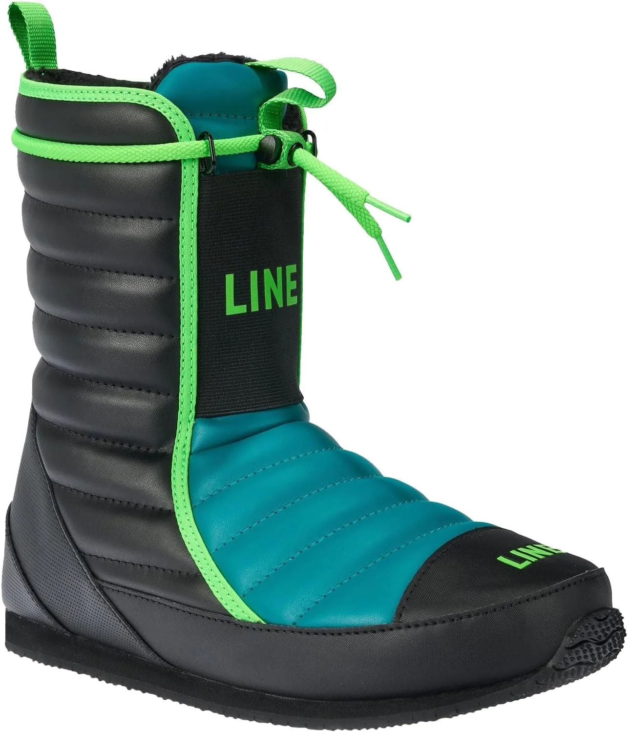 Универсальные зимние ботинки LINE Bootie 2.0 (унисекс): теплые, легкие, удобные, универсальные, для снега, модель 2024 года, черный/зеленый