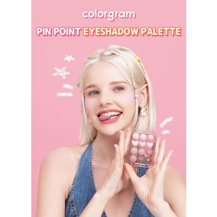 Палитра теней для век Pin Point 01 Peach Coral, ультра-смешиваемая матовая Colorgram — фото 2