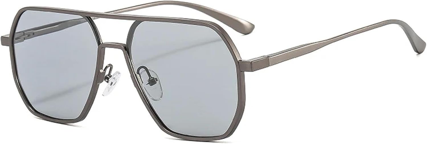 

Классические солнцезащитные очки с изменяющимся цветом для женщин и мужчин, модные винтажные очки класса люкс для активного отдыха и вождения, с защитой от УФ-излучения UV400 TKKTLLT, Gun Discoloration