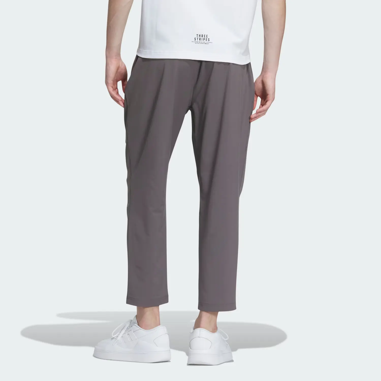 AEROREADY трикотажные спортивные штаны мужские серые Adidas, серый — фото 3