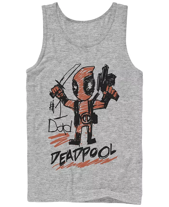 

Мужская майка Deadpool Dad Fifth Sun, серый