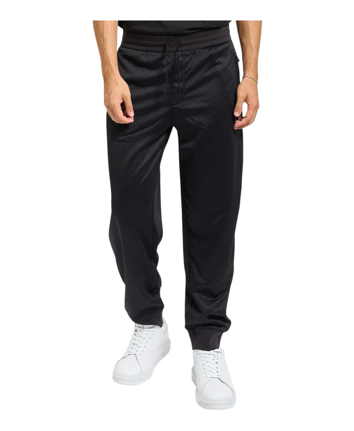 

Черные спортивные брюки с жаккардовым узором Armani Exchange, черный