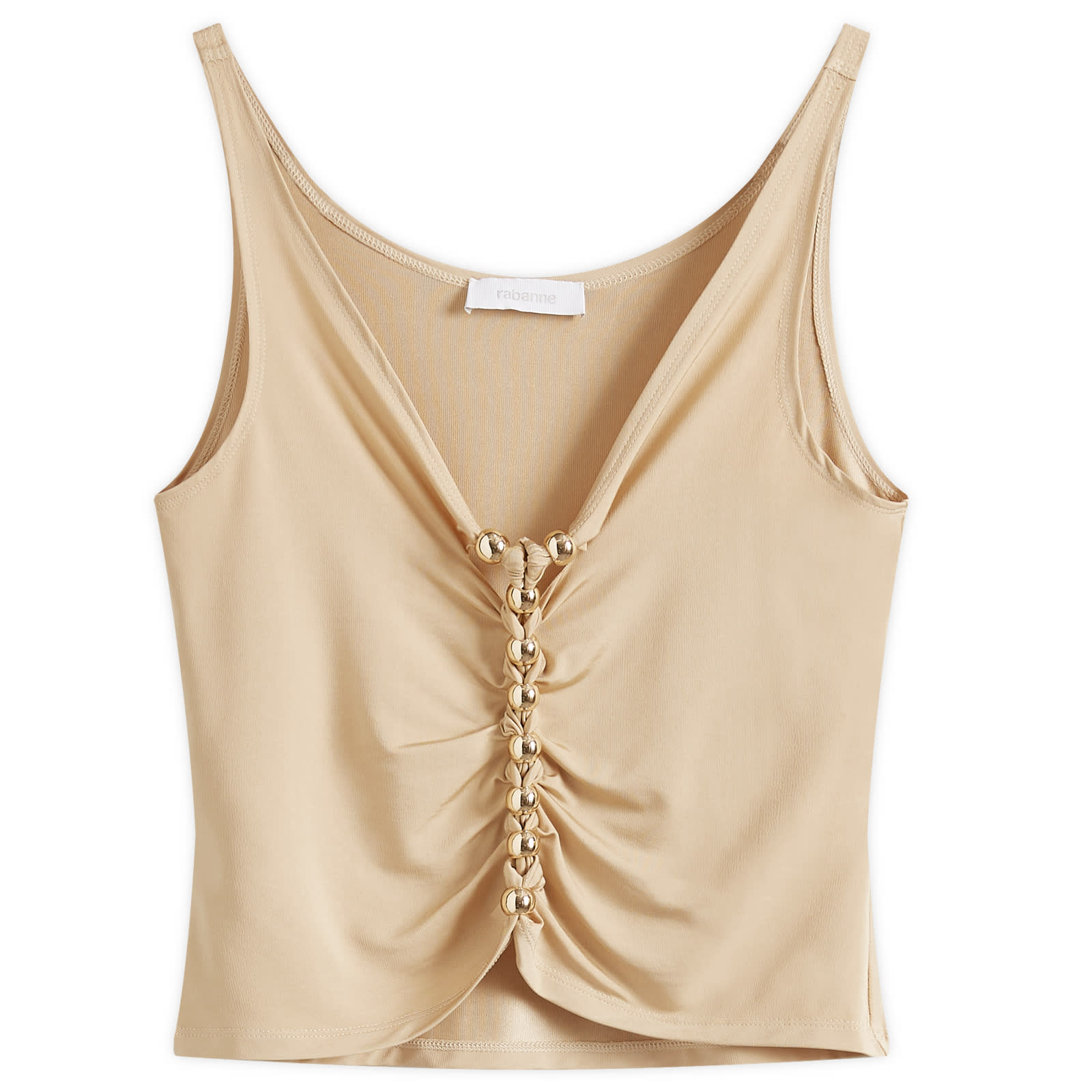 

Жилет Paco Rabanne Embellished Vest Top, цвет Raffia