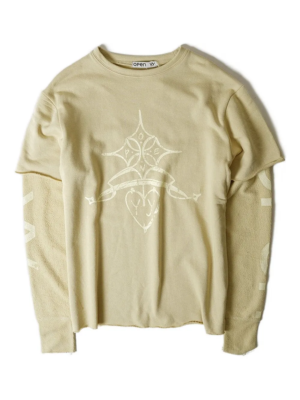 

Многослойная футболка с графическим эмблемой Open YY, желтый