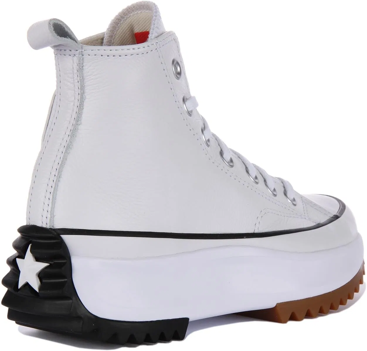 Мужские кожаные кроссовки Converse Run Star Hike на платформе, White/Black/Rubber — фото 3