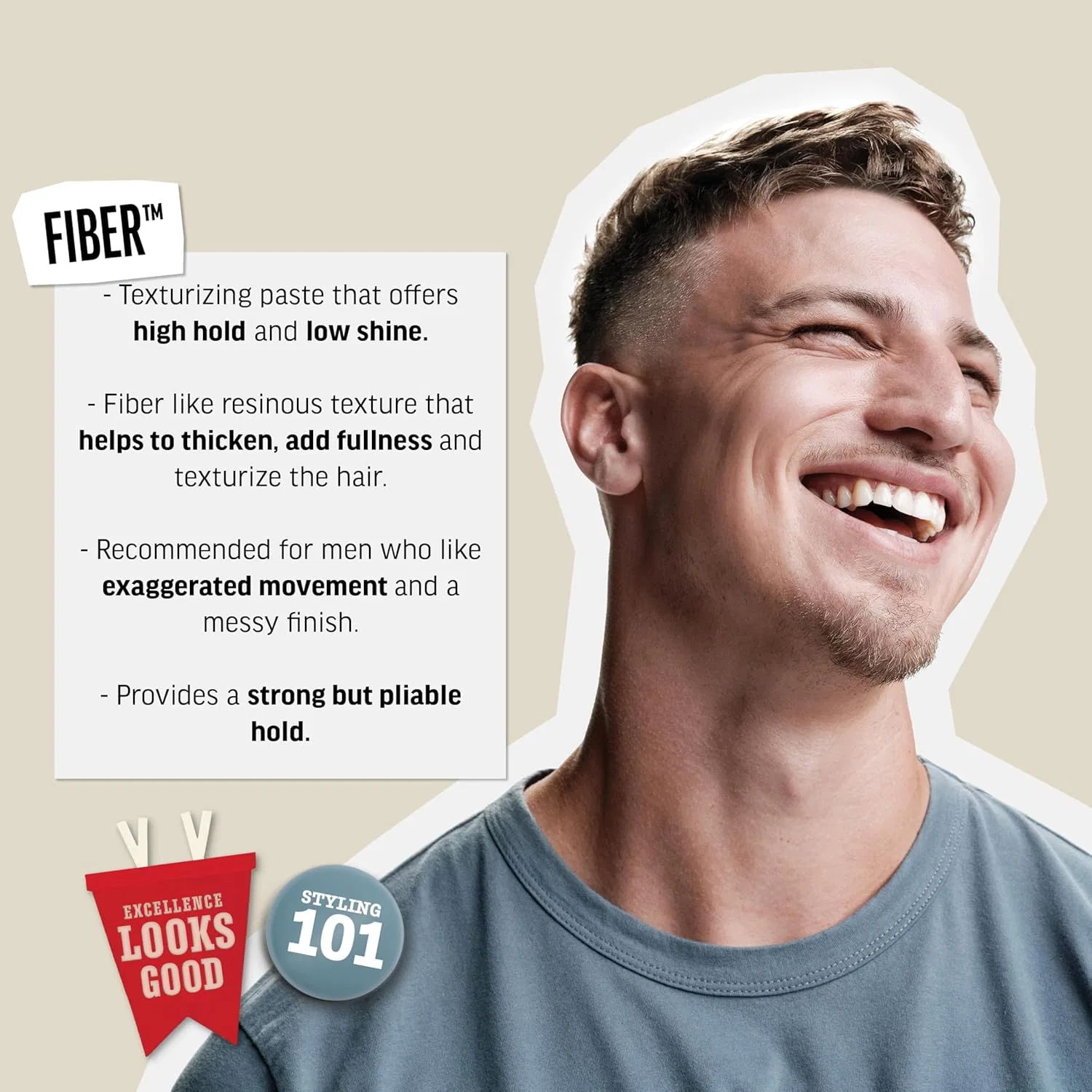 Гель для укладки волос American Crew Hair Fiber Like для мужчин 85 г American Crew — фото 3