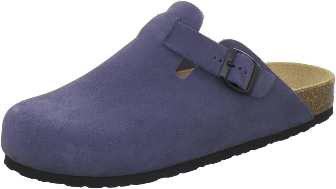Мужские сабо AFS-Schuhe 3900, удобные домашние тапочки, кожаные тапочки, сделано в Германии, Azure