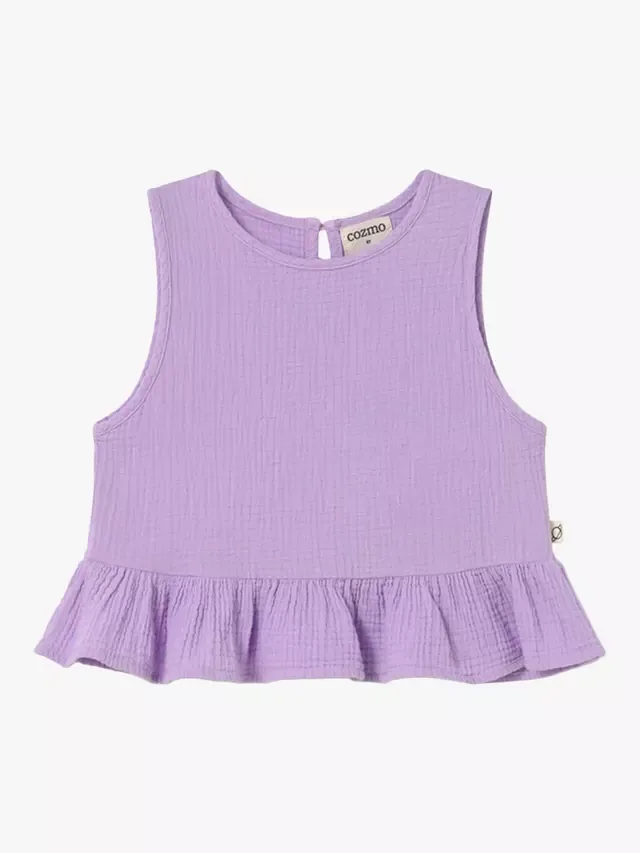 Детский топ без рукавов с присборенным низом Cozmo Kids' Blairk, лавандовый Cozmo Brand — фото 2