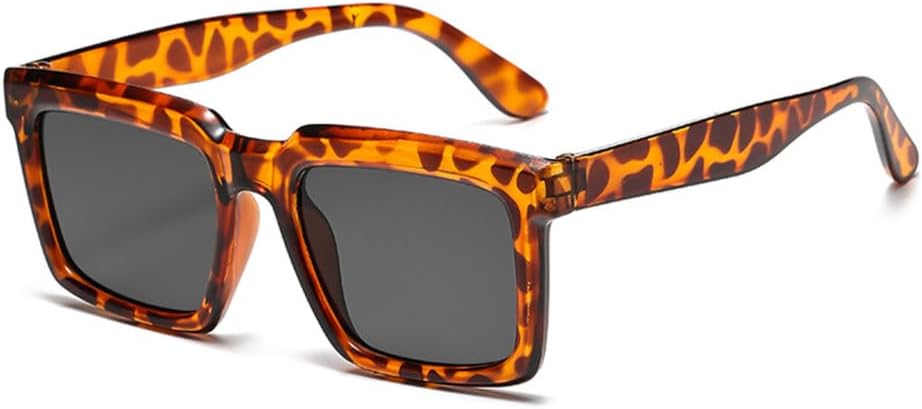 

Солнцезащитные очки LVTFCO прямоугольной формы для женщин, модные солнцезащитные очки в винтажном стиле для мужчин и женщин, очки с защитой от УФ-излучения UV400, Leopard