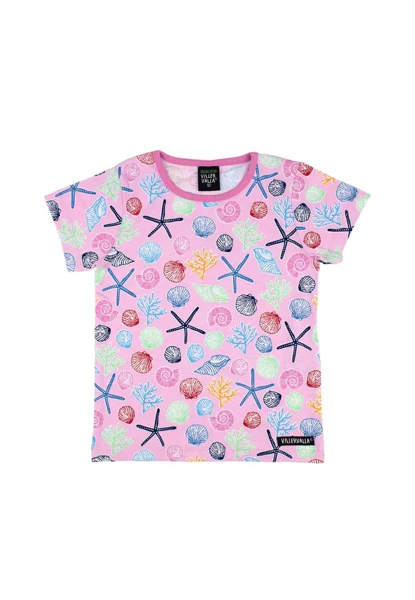 Футболка Villervalla 0079mpa print t-shirt, цвет морская раковина